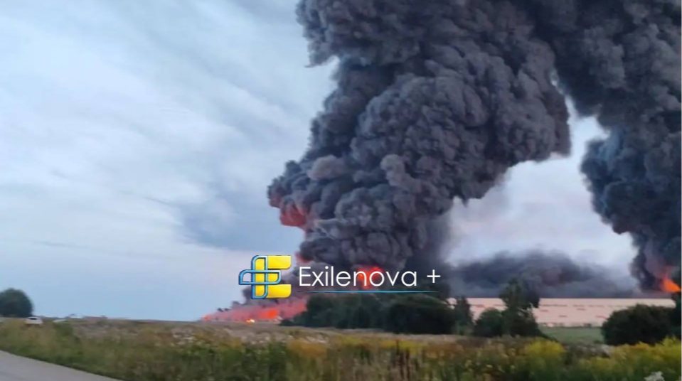 У Тульській області після атаки дронів спалахнула масштабна пожежа на складі Wildberries