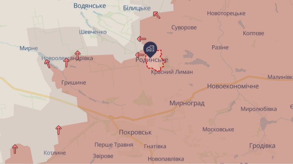 Росіяни окупували Родинське біля Покровська та просунулися на Харківщині