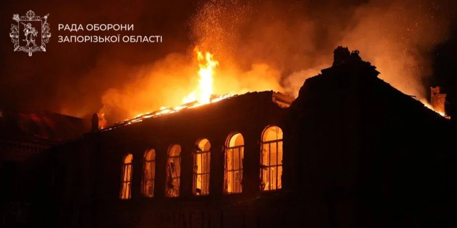 Російська атака зруйнувала найстаріший корпус Запорізького національного університету
